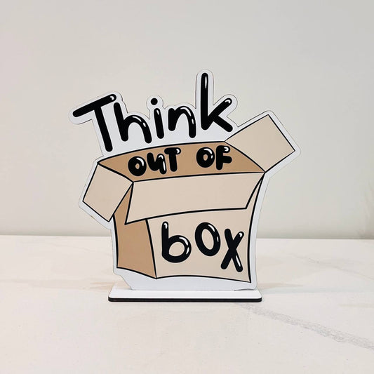 Think Out of Box Motivational Showpiece for Home Office Decorative Item