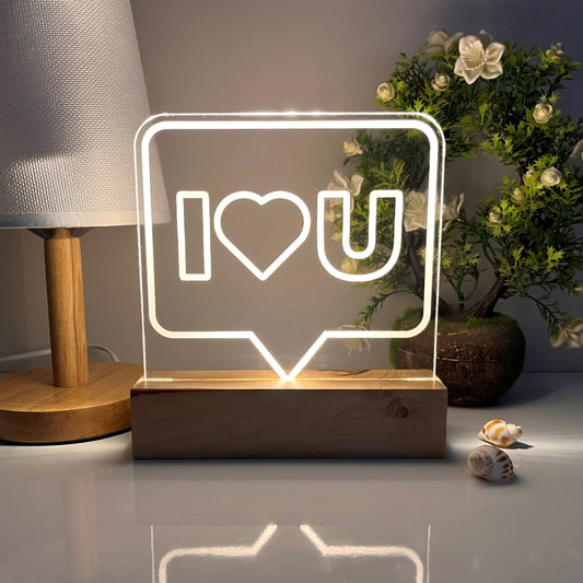 I Love You Night Table Lamp