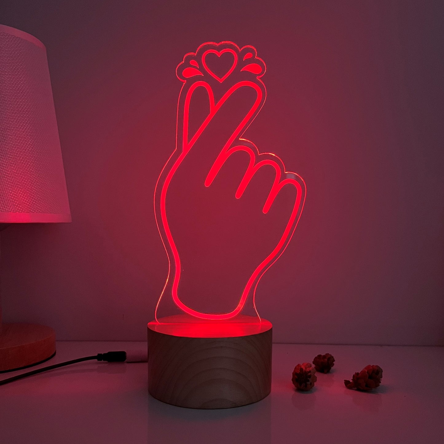 Finger Heart LED Lamp