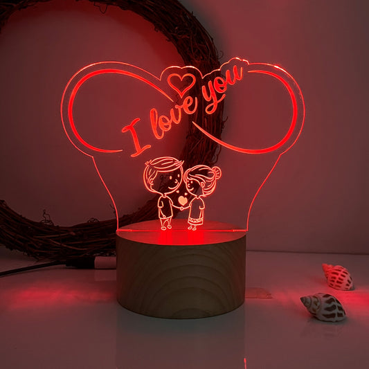 I love You Lamp with Couple