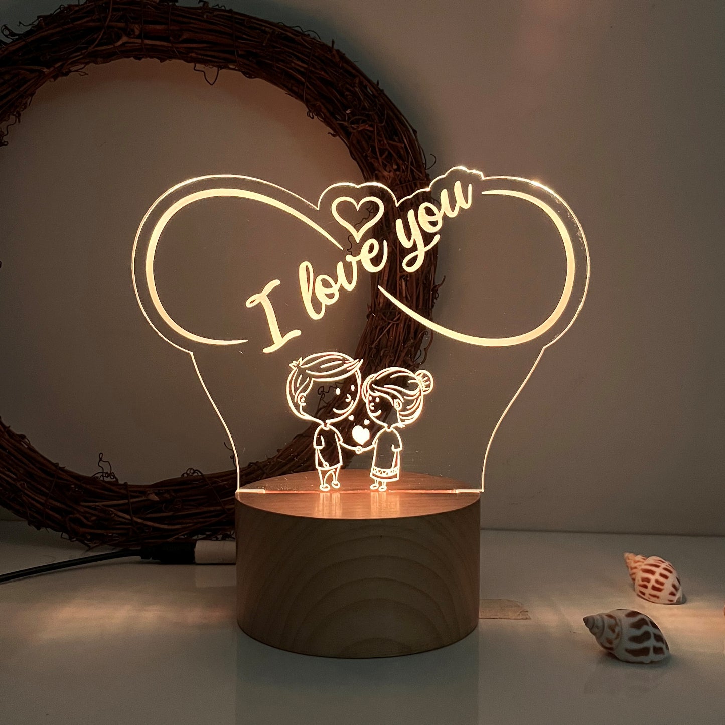 I love You Lamp with Couple