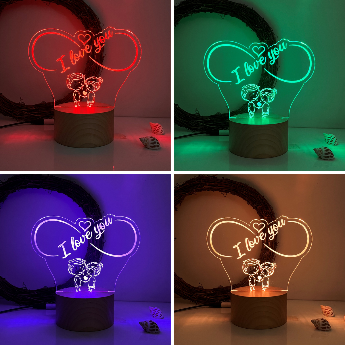 I love You Lamp with Couple