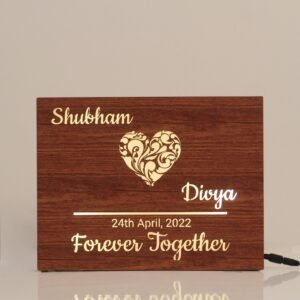 Couple Name Lamp with Date and "Forever Together" Message