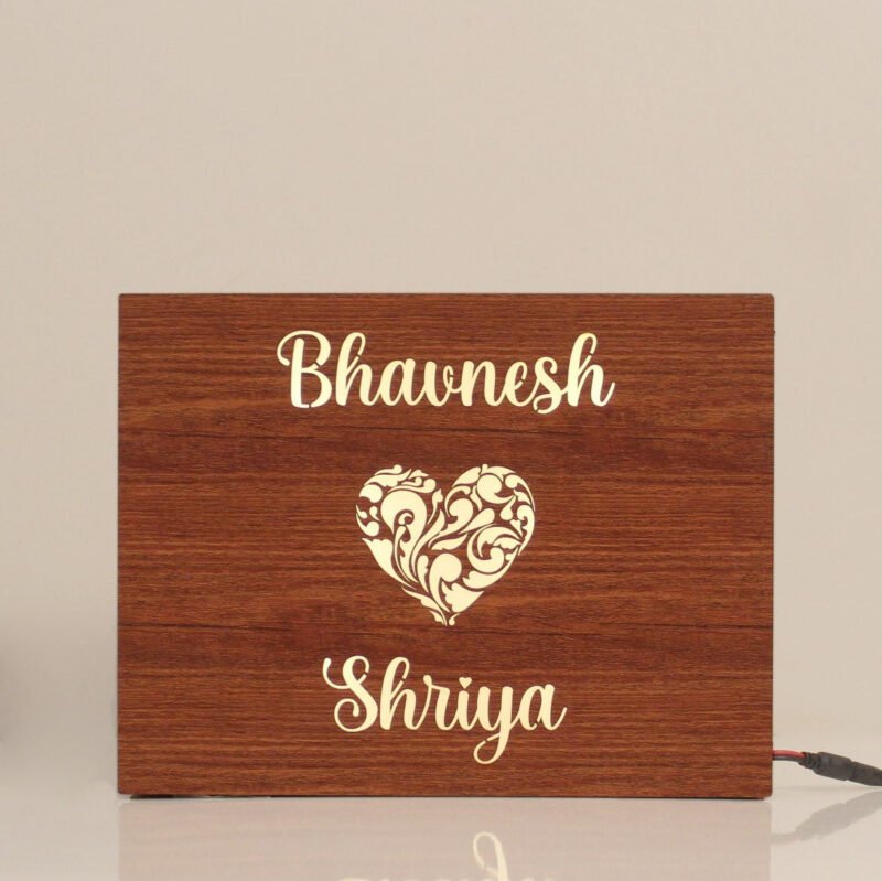 Personalized Couple Name Lamp - Image 1