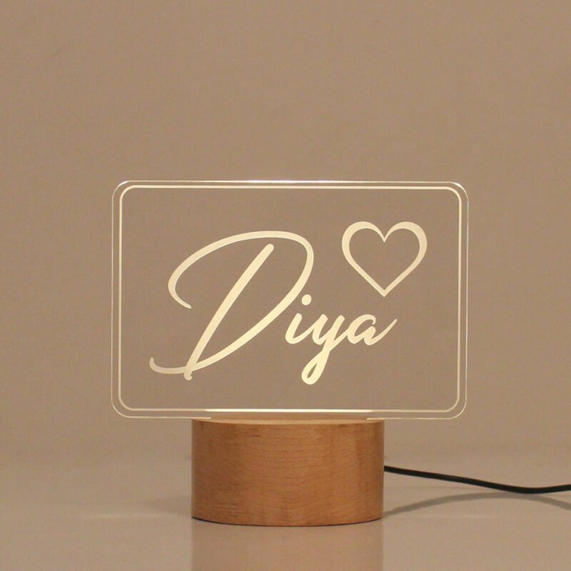 Customized Name Lamp with Icon - Image 1