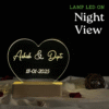 Couple Name Lamp Heart Design