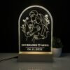 Couple Name Lamp with Date and Line Art Design