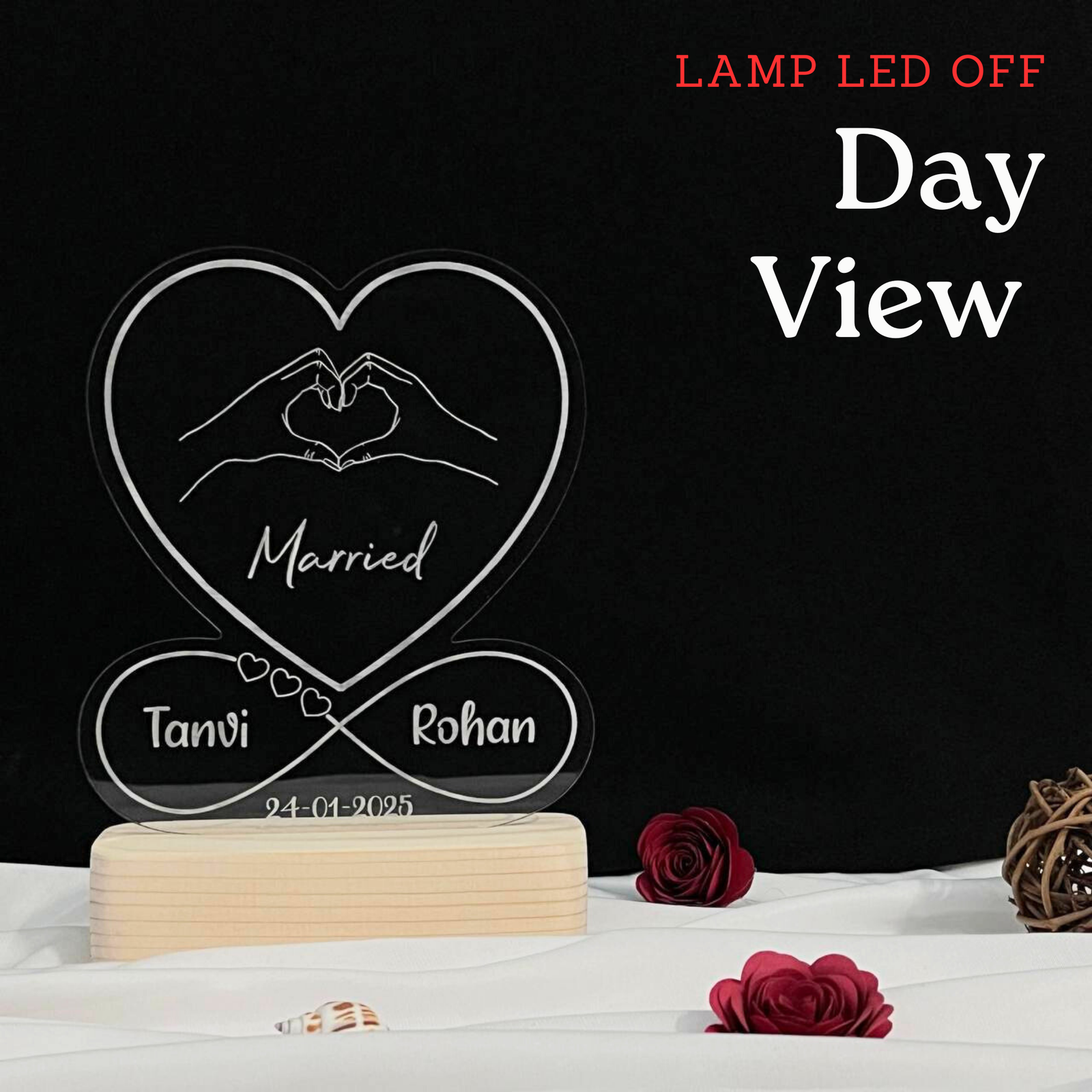 Couple Name Lamp Heart Infinty Design - Image 8
