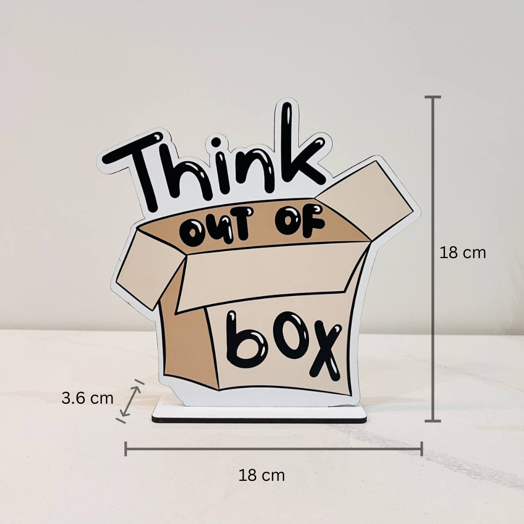 Think Out of Box Motivational Showpiece for Home Office Decorative Item - Image 3
