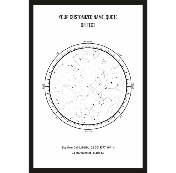 Customized Star Map Frame with Personal Quote or Message