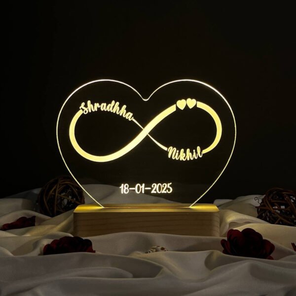 D013-1 Customized Couple Name Lamp Infinty Design