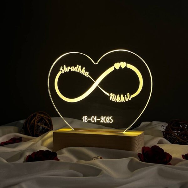 D014 Customized Couple Name Lamp Infinty Design