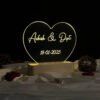 Couple Name Lamp Heart Design