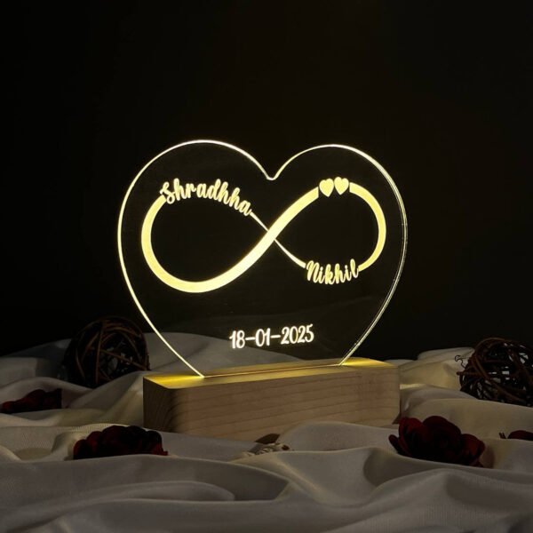 D15 Customized Couple Name Lamp Infinty Design