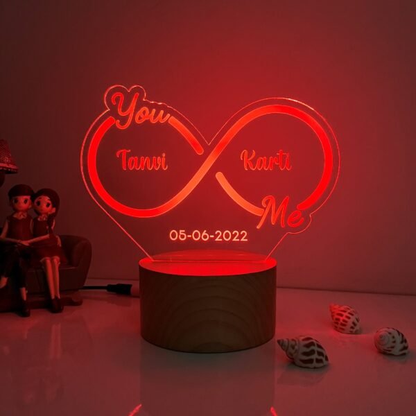 Infinity Couple Name Lamp