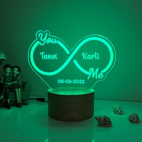 Infinity Couple Name Lamp