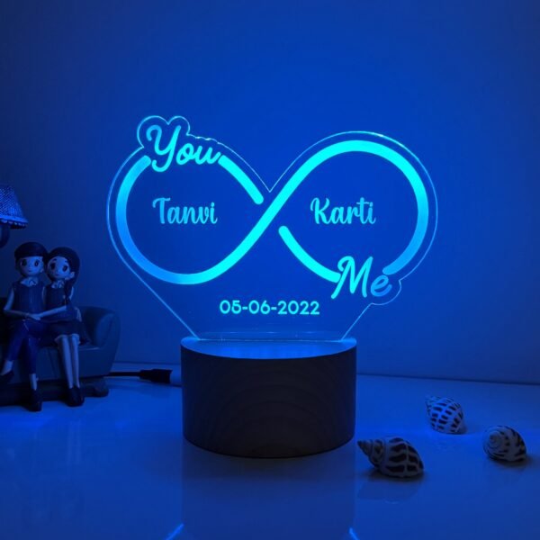 Infinity Couple Name Lamp
