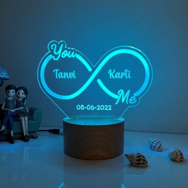 Infinity Couple Name Lamp