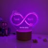 Infinity Couple Name Lamp