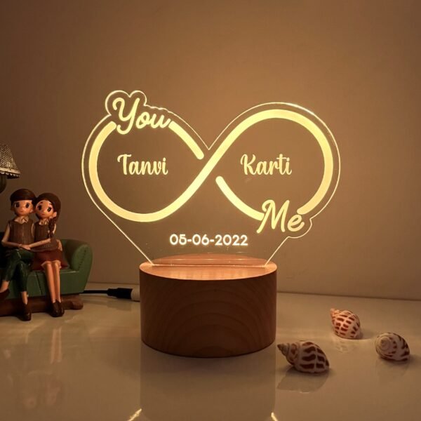 Infinity Couple Name Lamp