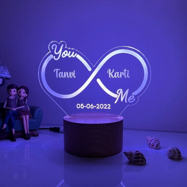 Infinity Couple Name Lamp