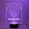 Customized Star Map Lamp with Heart Shape (Multicolored)
