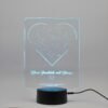 Customized Star Map Lamp with Heart Shape (Multicolored)