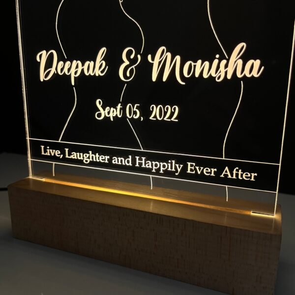 Customized Couple Name with Quote Lamp
