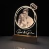 Customized Photo Lamp with Name Ring Design