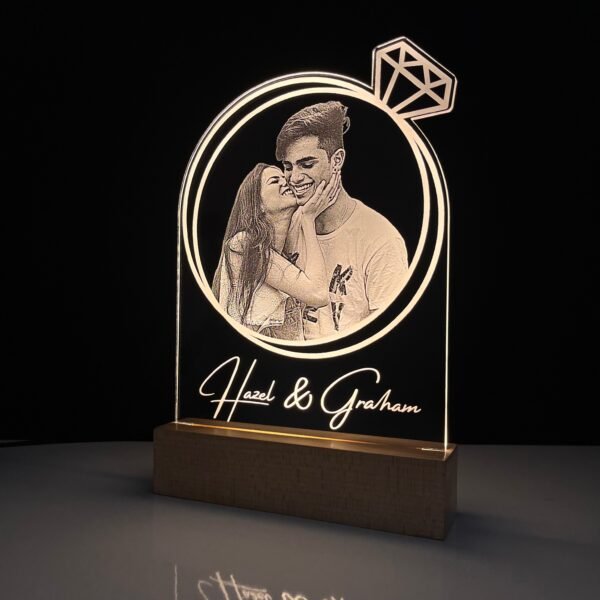 Customized Photo Lamp with Name Ring Design
