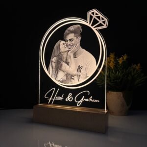 Customized Photo Lamp with Name Ring Design