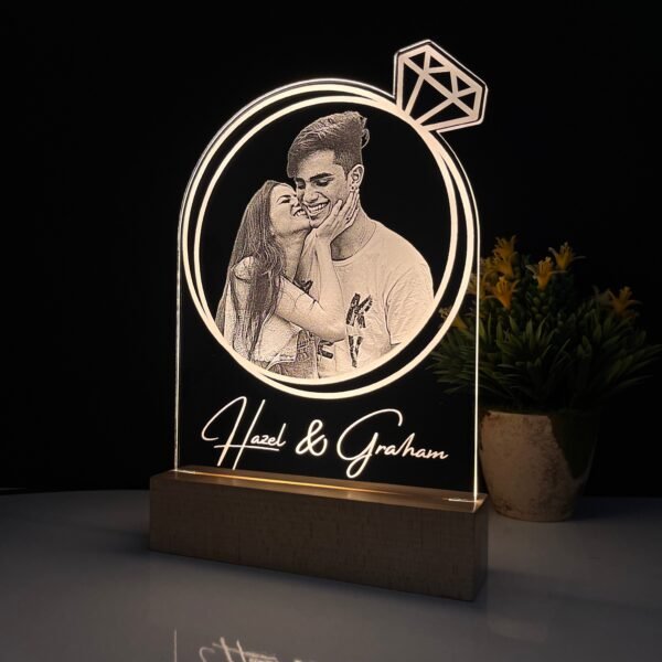 Customized Photo Lamp with Name Ring Design
