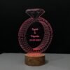 Diamond Ring Lamp with Customized Text