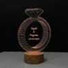 Diamond Ring Lamp with Customized Text