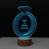 Diamond Ring Lamp with Customized Text