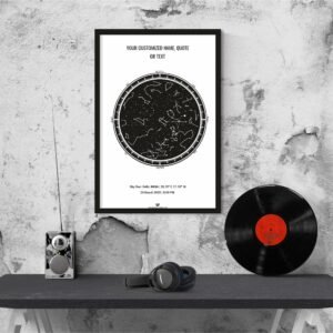 Customized Star Map Frame with Personal Quote or Message
