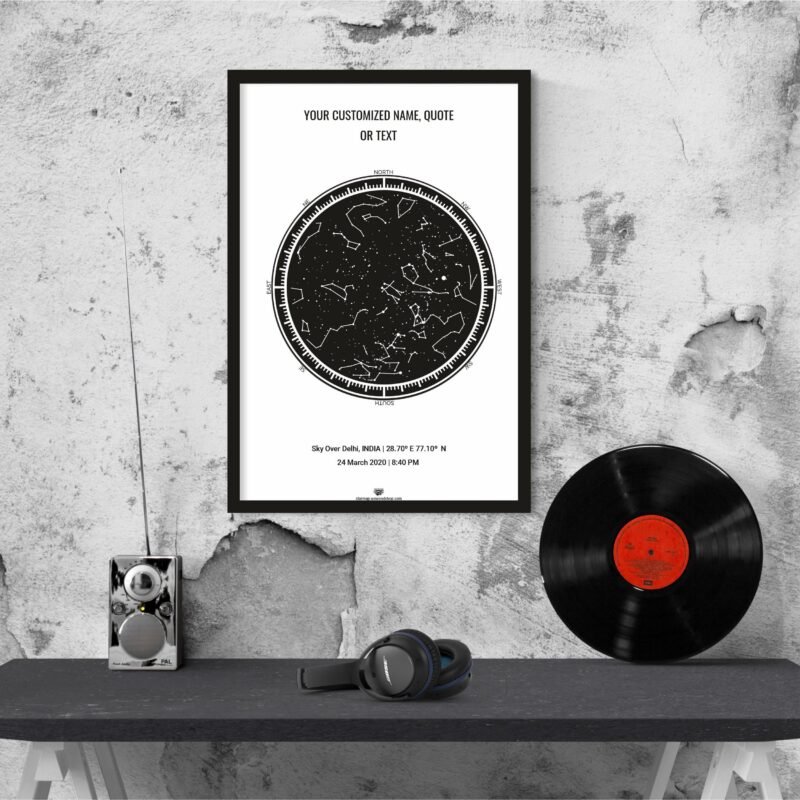 Customized Star Map Frame with Personal Quote or Message - Image 1
