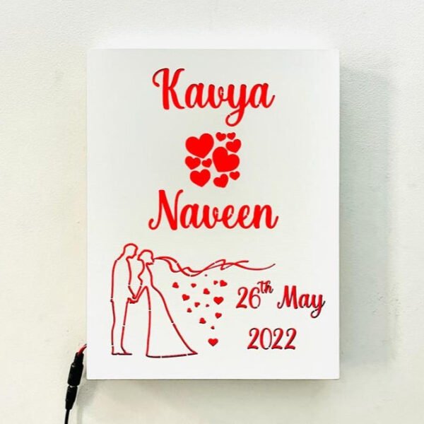 Customized Couple Name Lamp (Multicolor Remote Control)