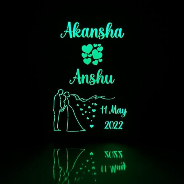 Customized Couple Name Lamp (Multicolor Remote Control)