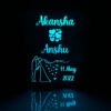 Customized Couple Name Lamp (Multicolor Remote Control)