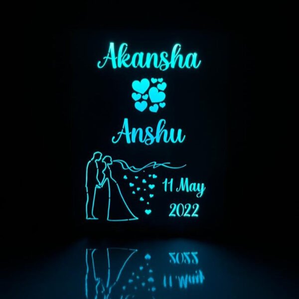 Customized Couple Name Lamp (Multicolor Remote Control)
