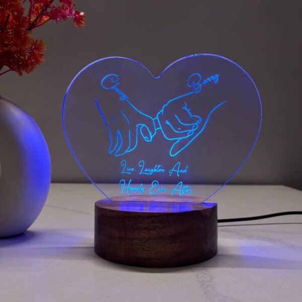 Personlaized Couple Name with Message Hands Design