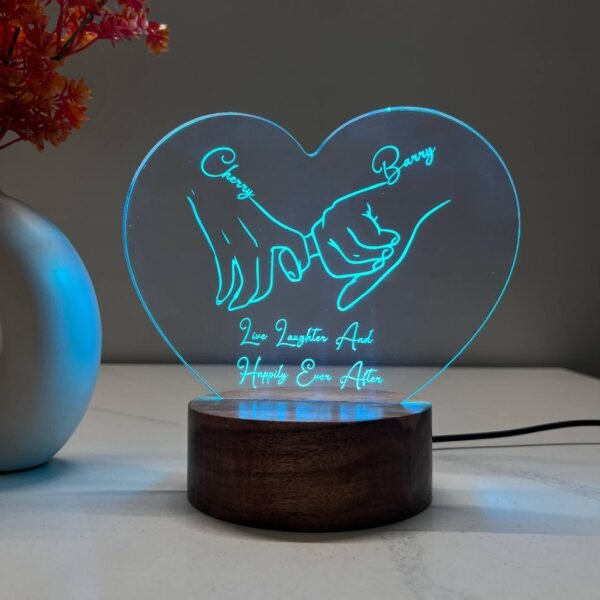 Personlaized Couple Name with Message Hands Design