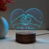 Couple Name Lamp with Hand Design 2