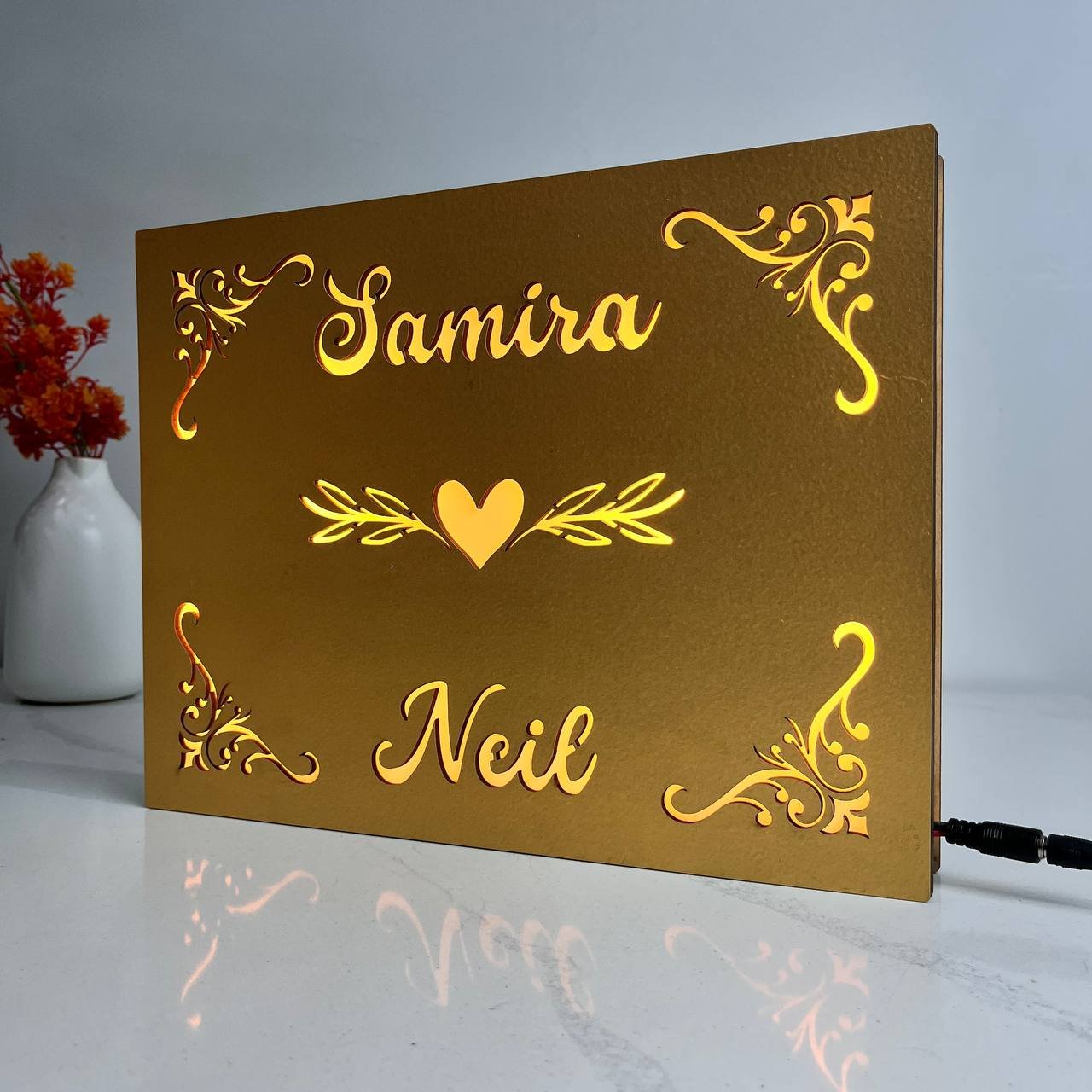 Couple Name Lamp, Wedding, Anniversary Gift - Image 3