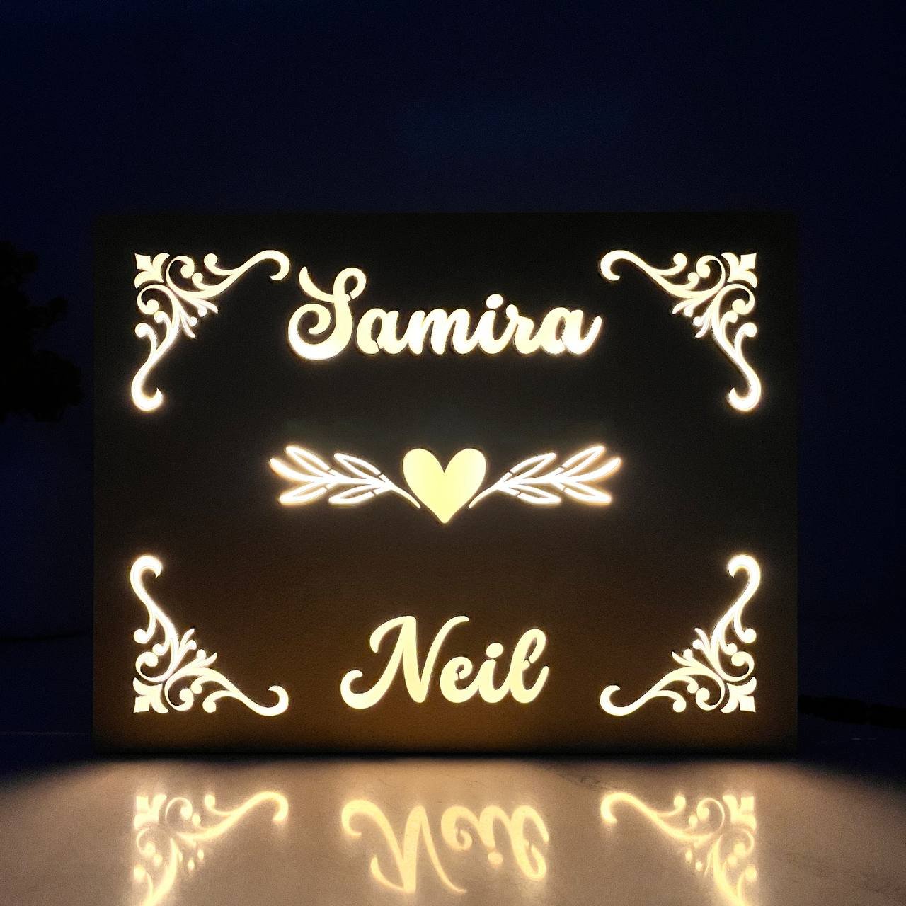Couple Name Lamp, Wedding, Anniversary Gift - Image 2