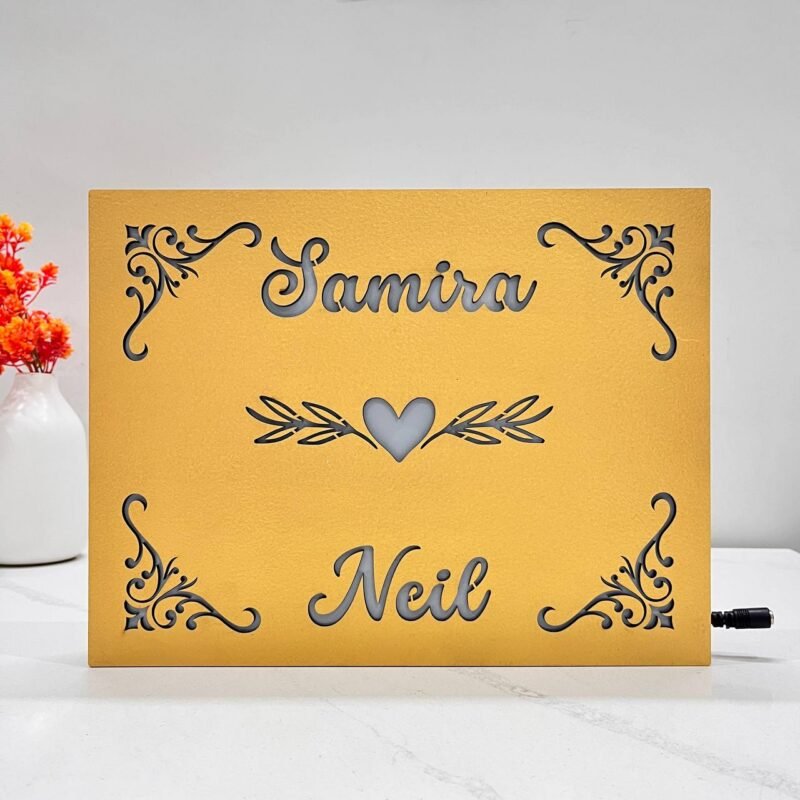Couple Name Lamp, Wedding, Anniversary Gift - Image 1