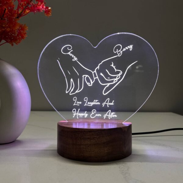 Personlaized Couple Name with Message Hands Design