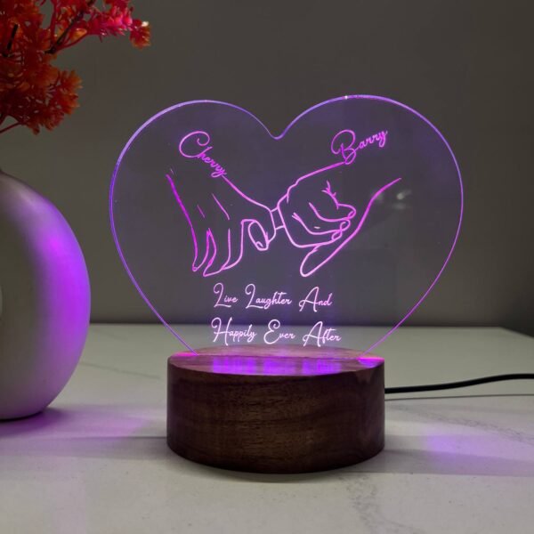 Personlaized Couple Name with Message Hands Design