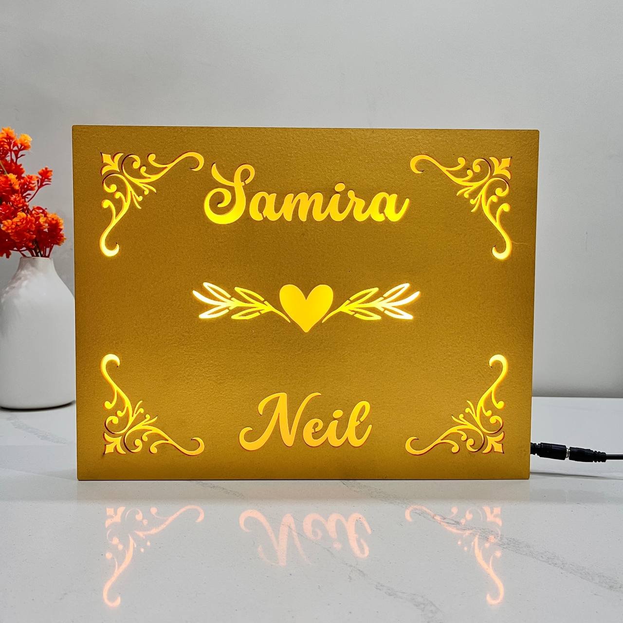 Couple Name Lamp, Wedding, Anniversary Gift - Image 4